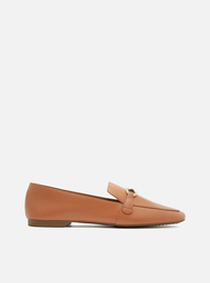 Mocassim Rasteiro Marrom Arezzo Bico Quadrado