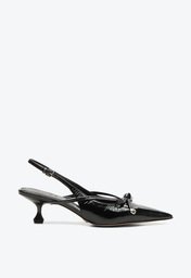 Slingback Preto Vicenza Blossom