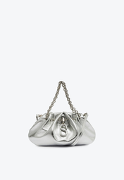 Bolsa Prateada Schutz Transversal S Couro