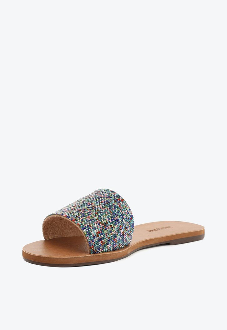 Rasteira Multicolorida Anacapri Manta Brilhosa