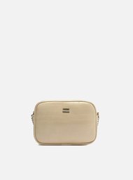 Bolsa Tiracolo Branca Arezzo Croco Pequena