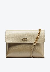Bolsa Tiracolo Pequena Minimal Dourada