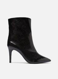 Bota Preta Snake Arezzo Cano Médio Salto Fino