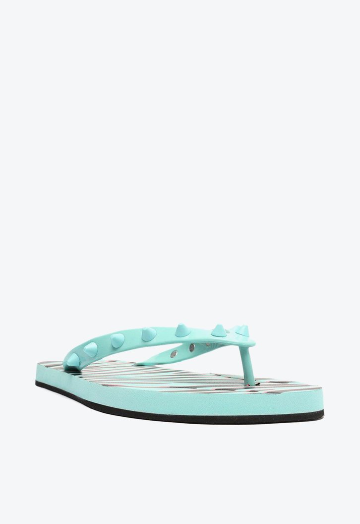 Chinelo De Dedo Azul Brizza Estampa Rock