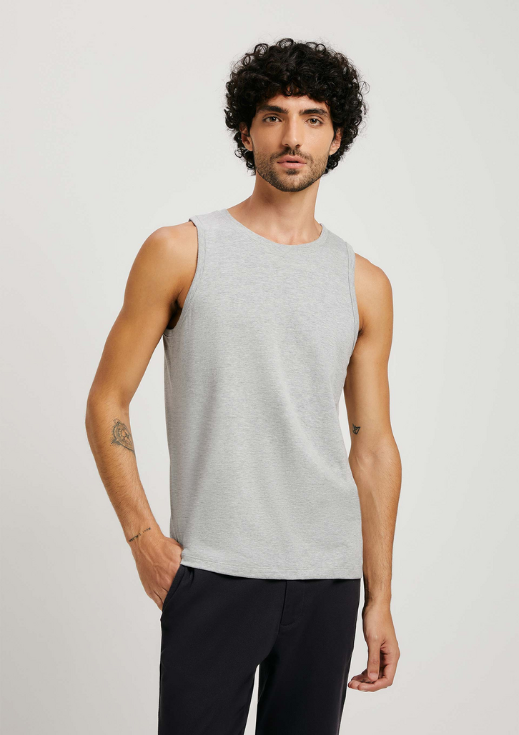 Regata Cinza Claro Hering Básica Masculina World