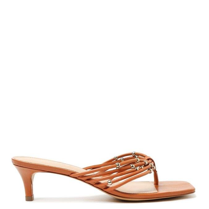 sandalia arezzo marrom