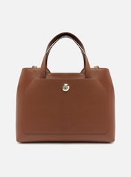 Bolsa Tote Marrom Arezzo Média Botão Metal
