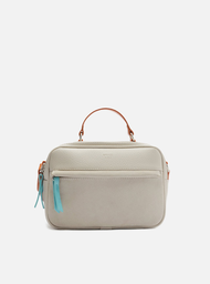 Bolsa Tiracolo Cinza Arezzo Camurcina Prione Média