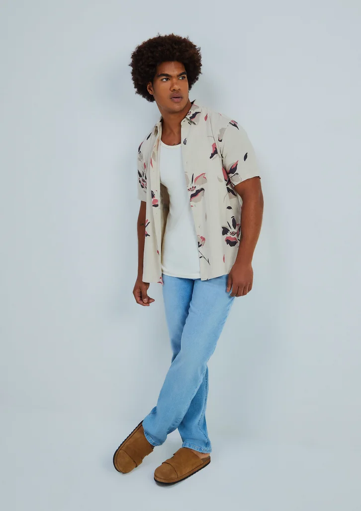 Calça Jeans Azul Claro Hering Básica Reta Tradicional