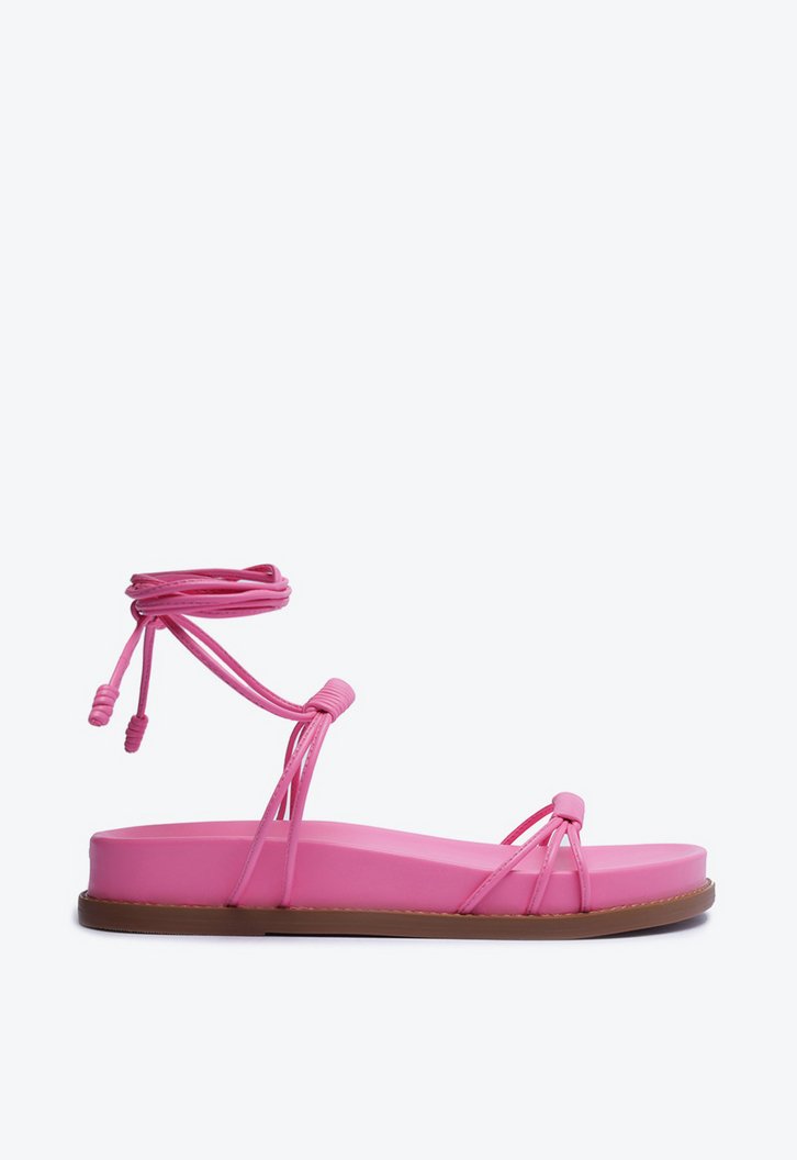 SANDÁLIA PAPETE AMARRAÇÃO ROSA
