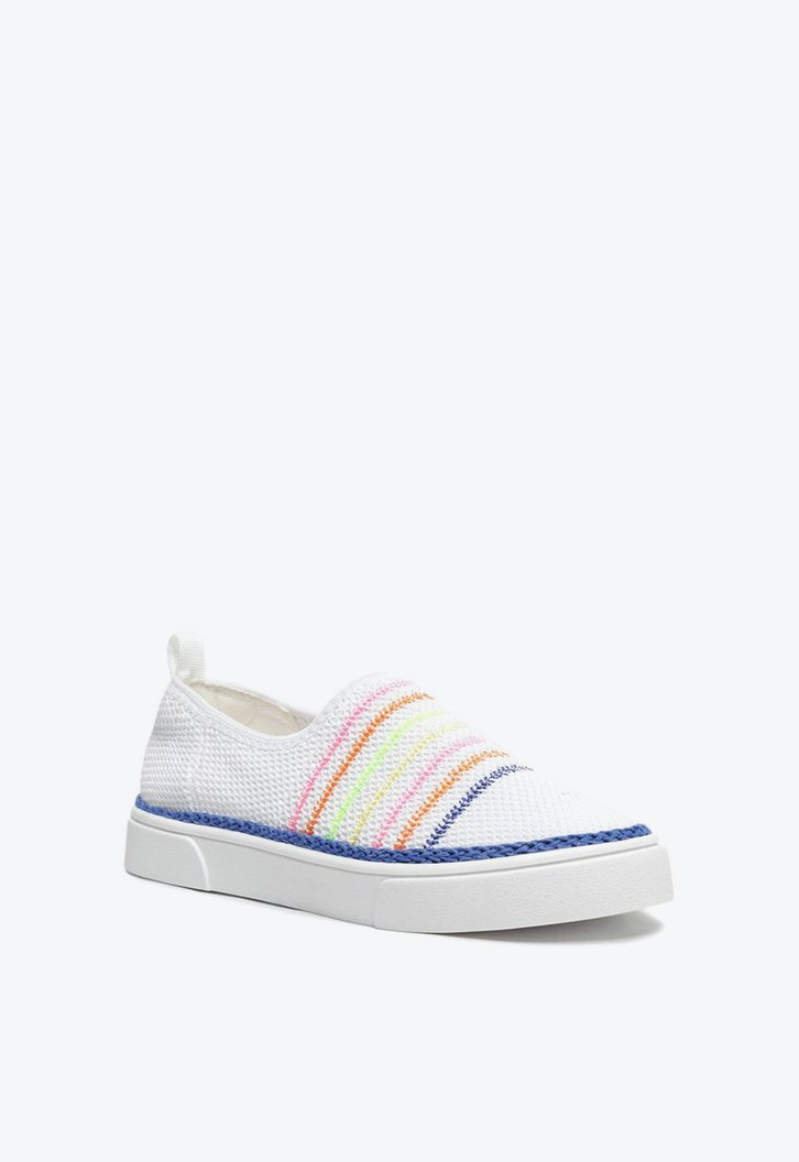 Tênis Slip On Branco Arezzo Listras Bambini