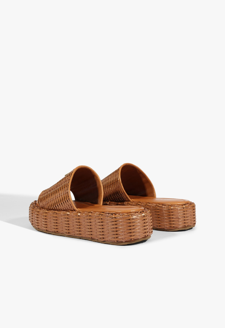 Chinelo Plataforma Marrom