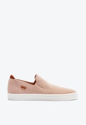 Tênis Slip On Knit Riscado Rosa