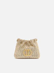 Bolsa Tiracolo Dourada Trama Esther Pequena