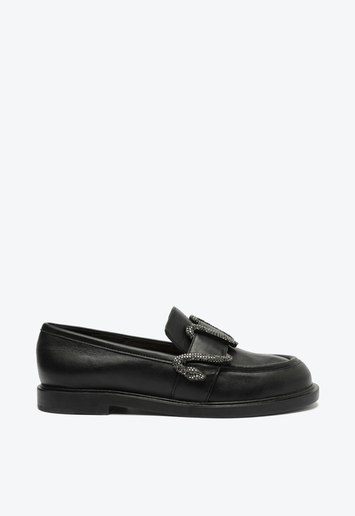 Mocassim Cobra Brilho Preto