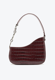 Bolsa Vinho Schutz Média Baguette S-mmetric Couro Croco