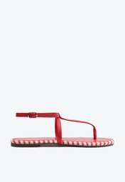 Sandália Slim Listras Vermelha