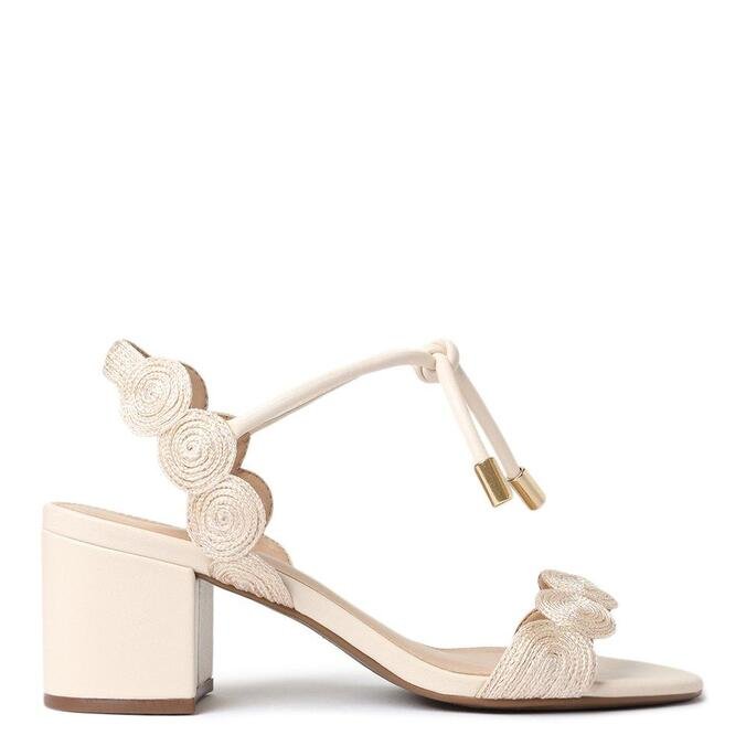 Sandalia arezzo off white Clearance