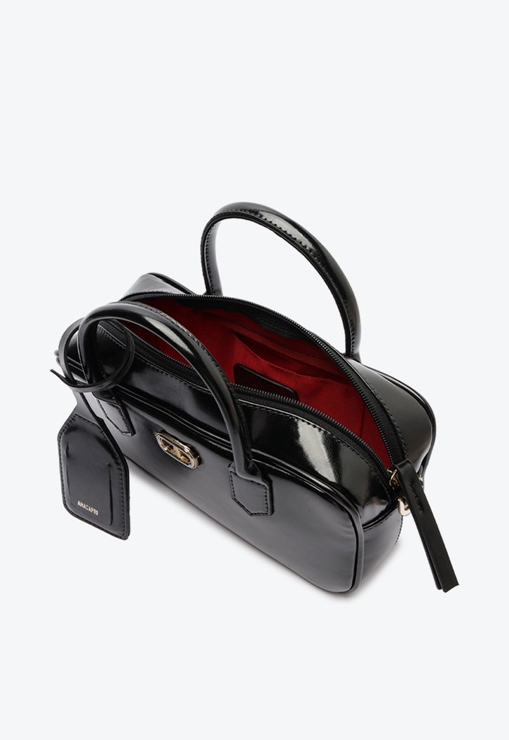 Bolsa Tote Média Bag Charm Tag Preta