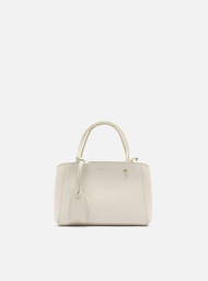 Bolsa Tote Branca Arezzo Couro Wave Bella Pequena