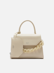 Bolsa Satchel Off-White Iara Média | ZZ MALL
