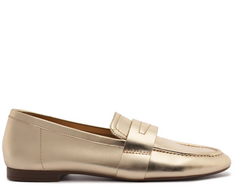 Mocassim Liso Monocolor Dourado | ZZ MALL