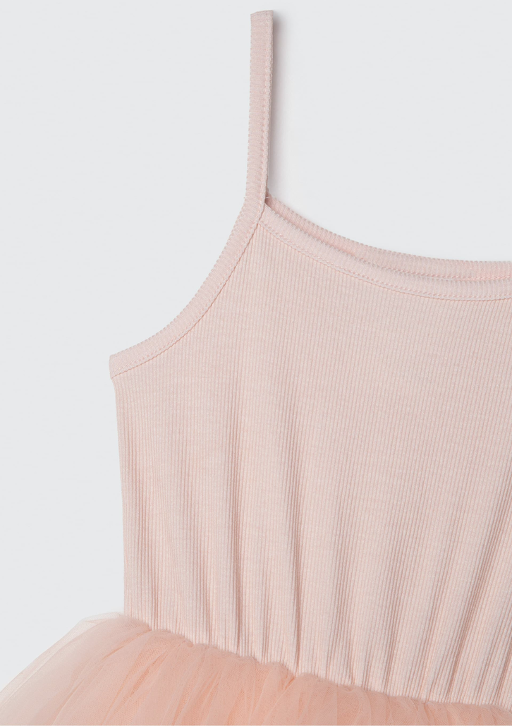 Vestido Rosa Hering Kids Curto Infantil Em Tule