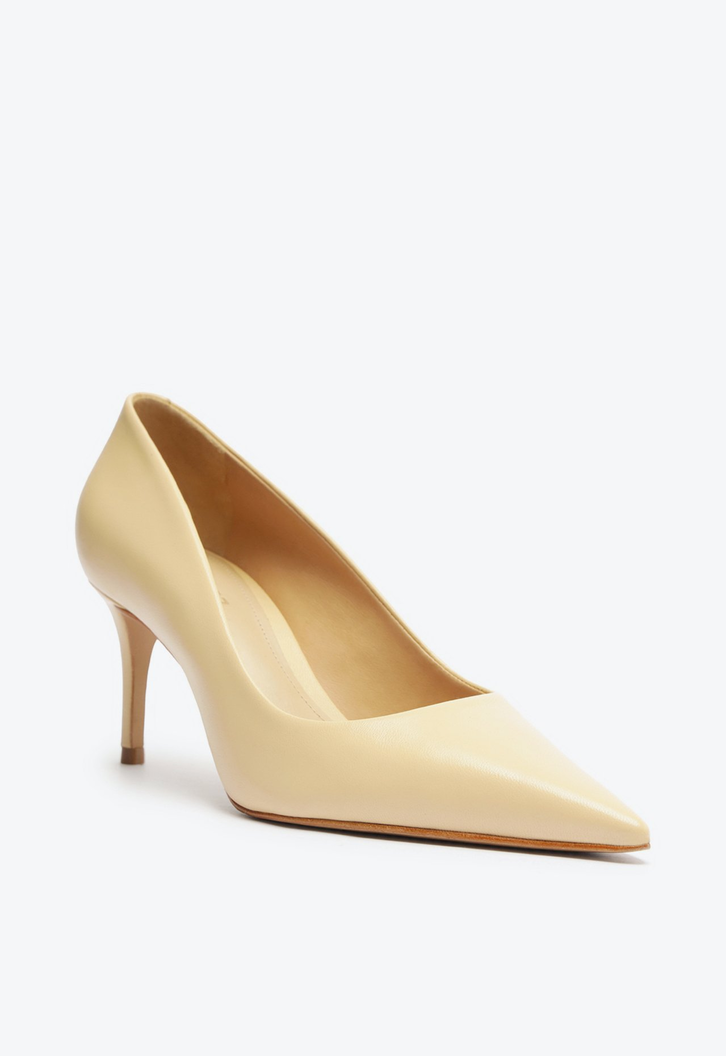 Scarpin New Carry Over I Couro Bege