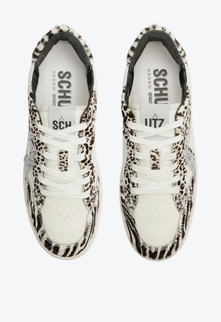 Tênis Flatform Schutz St Bold Textura Glitter Zebra