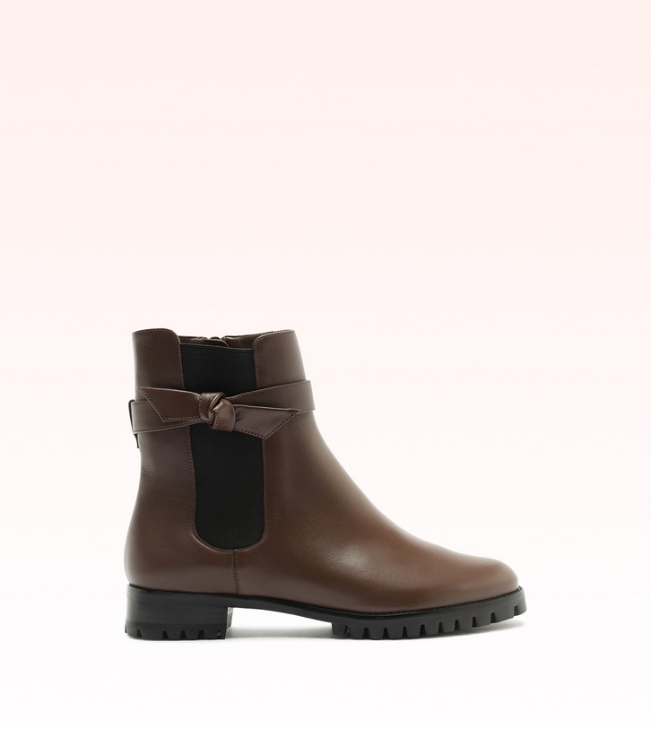 Clarita Birman Rain Boot Flat Rich Brown