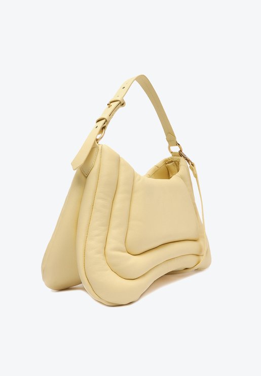 BOLSA TIRACOLO AMARELA SCHUTZ WAVY COURO