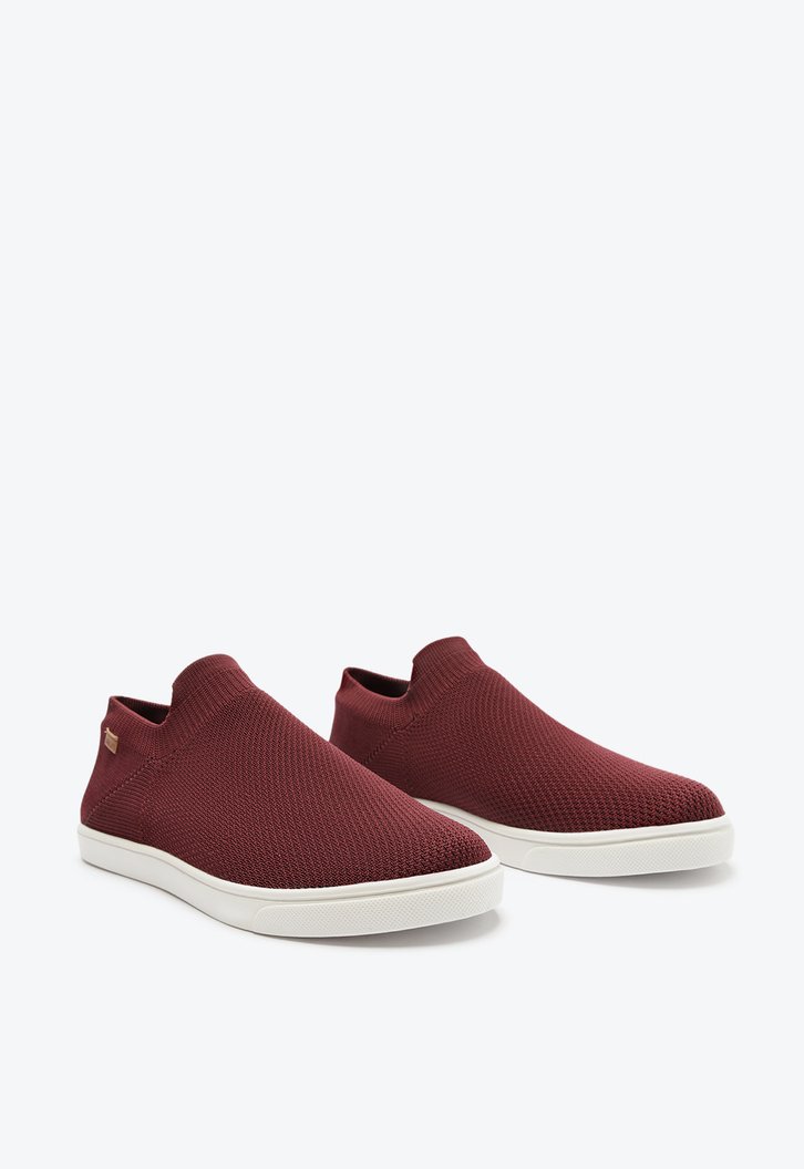 Tênis Slip On Vermelho Bordô Anacapri Knit Mono