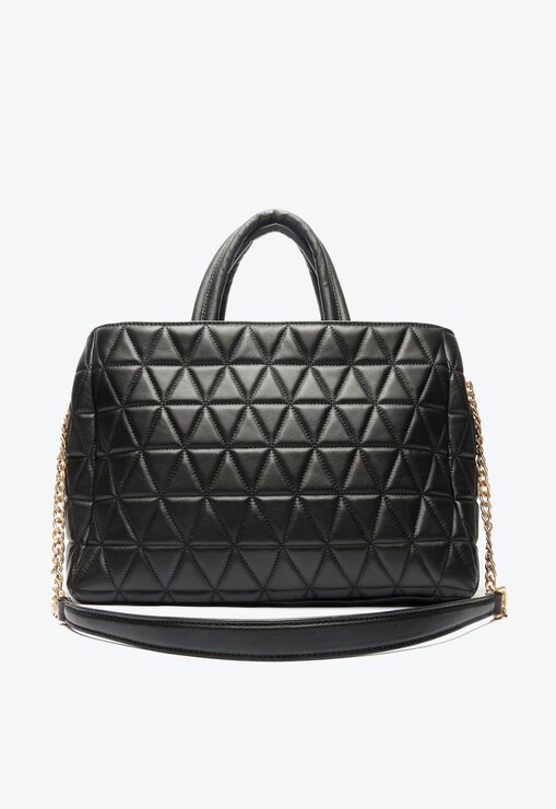 BOLSA TOTE PRETA SCHUTZ GRANDE NEW 944 COURO MATELASSÊ