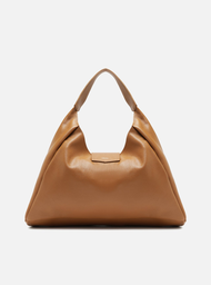 Bolsa Hobo Marrom Arezzo Couro Grande Lapela