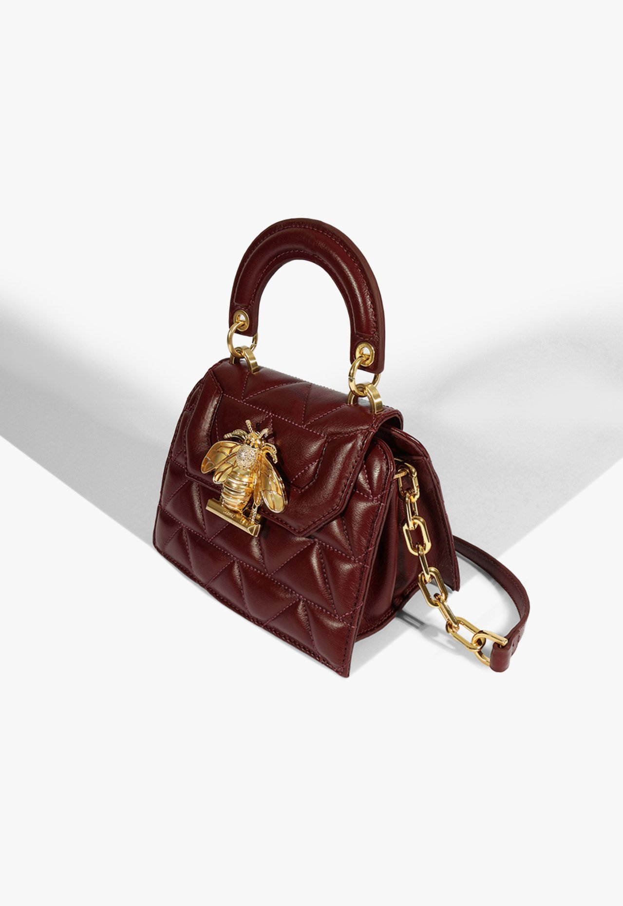 Bolsa Tiracolo Believe Couro Vinho | ZZ MALL