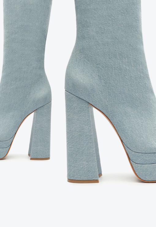 Bota Salto Bloco Elysee Up Jeans