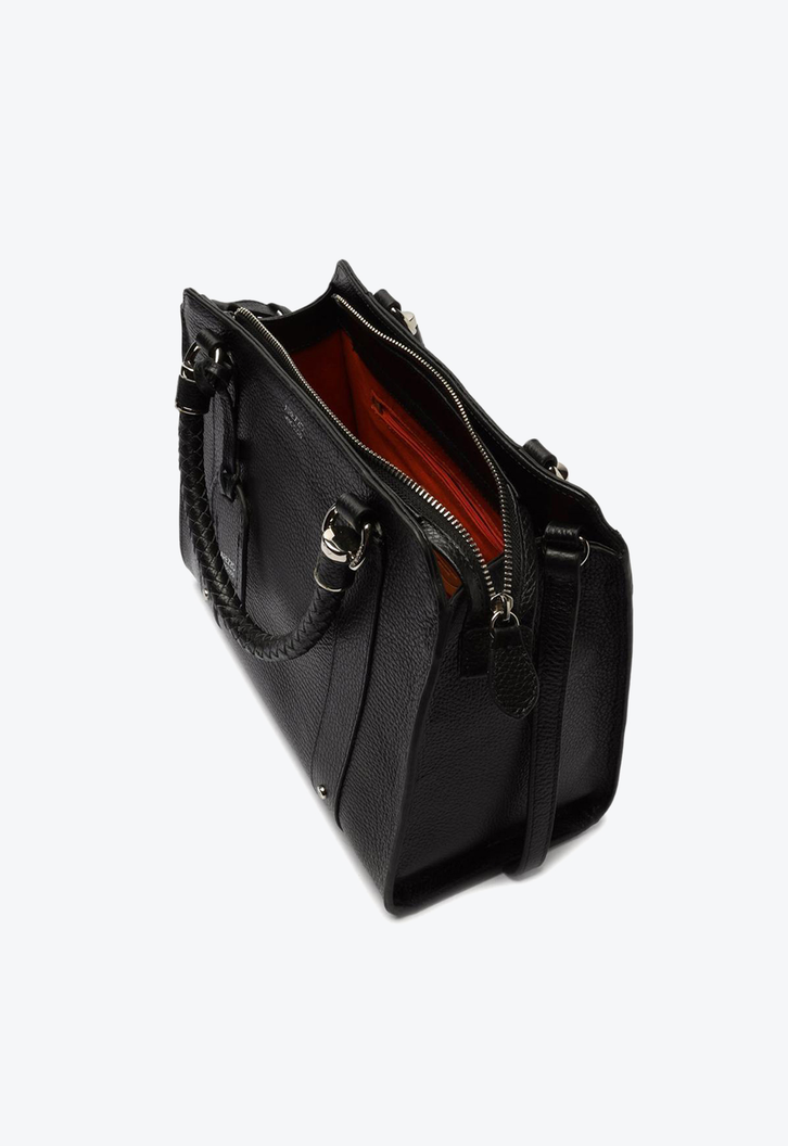 Bolsa Tote Preta Arezzo Couro Piazza Grande