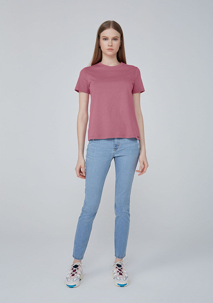 Blusa Rosa Dzarm Manga Curta