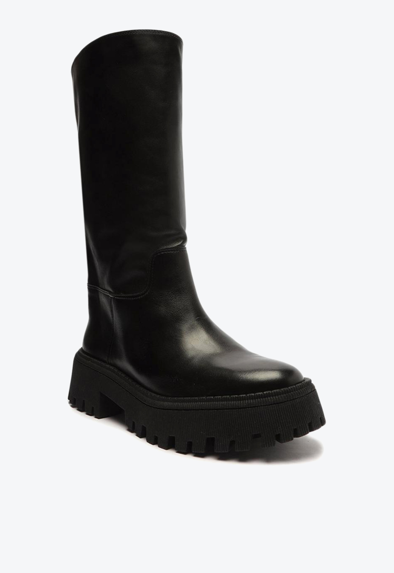Bota Preta Arezzo Couro Tratorada Catarina ZZ MALL