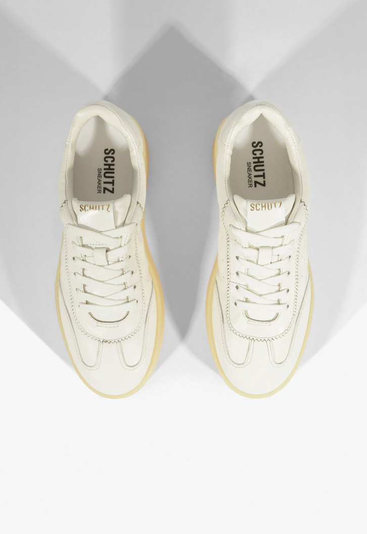 Tênis Flatform Couro Branco