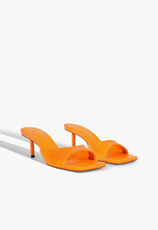Tamanco Laranja Schutz Dethalia Pin Couro | ZZ MALL Tamanco Laranja Schutz Dethalia Pin Couro | ZZ MALL