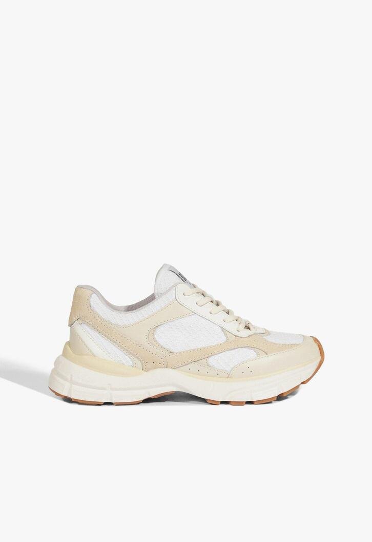Tênis Sporty Couro Lona Bicolor