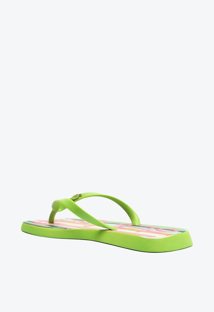 Kit Chinelo De Dedo Verde Listras E Bag Fruttare Arezzo