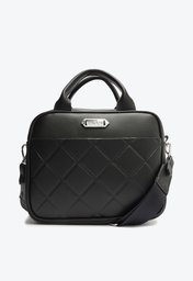 Bolsa Tote Preta Anacapri Matelassê Média
