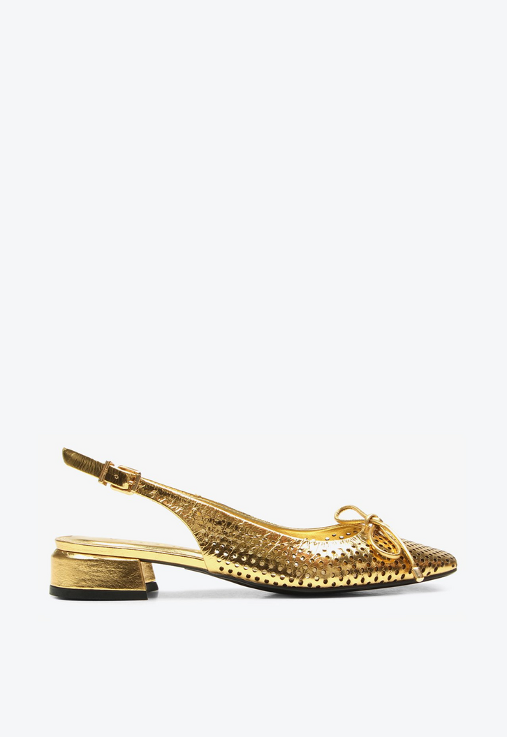 Slingback Hagata Dourado