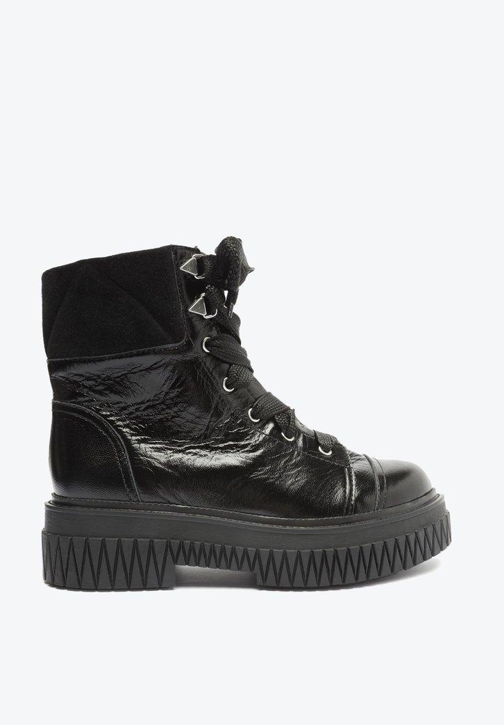BOTA COTURNO PRETO SCHUTZ BOLD COURO