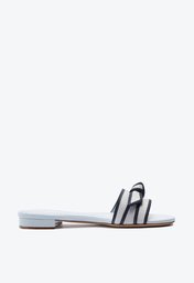 Grosgrain Raffia Flat 15 Serene Blue