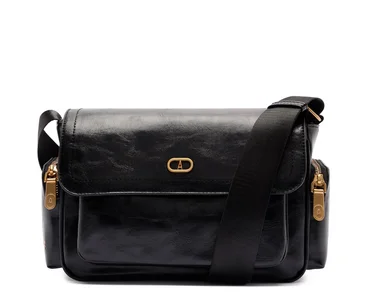 Bolsa Tiracolo Média Messenger Preta | ZZ MALL