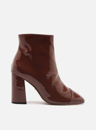 Bota Marrom Arezzo Verniz Salto Alto