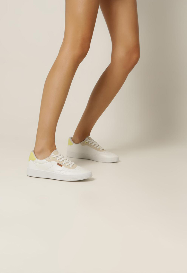 Tênis Branco E Amarelo Anacapri Deb